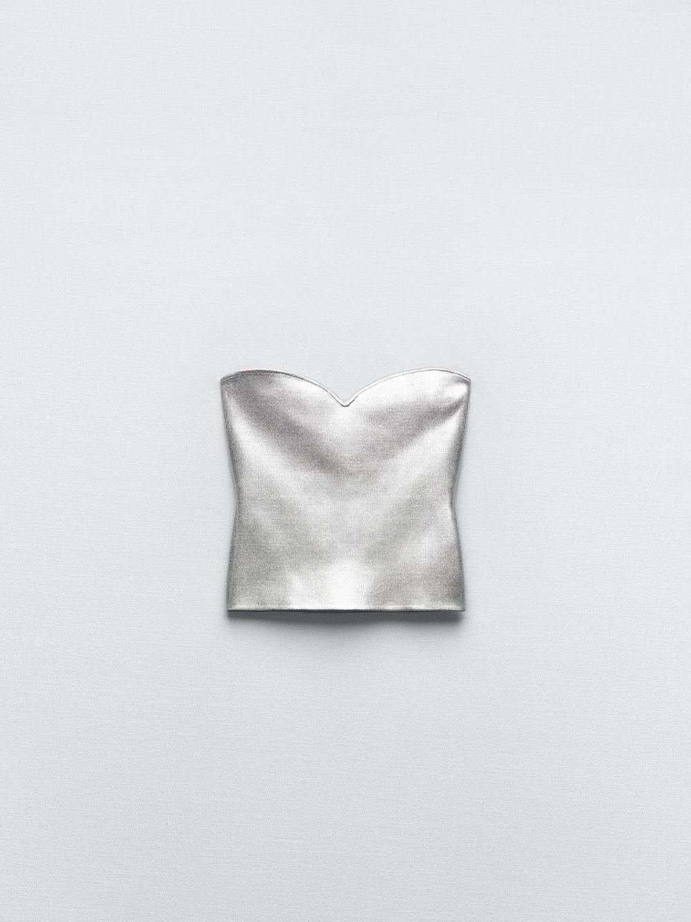 Zara  Metallic bustier Top